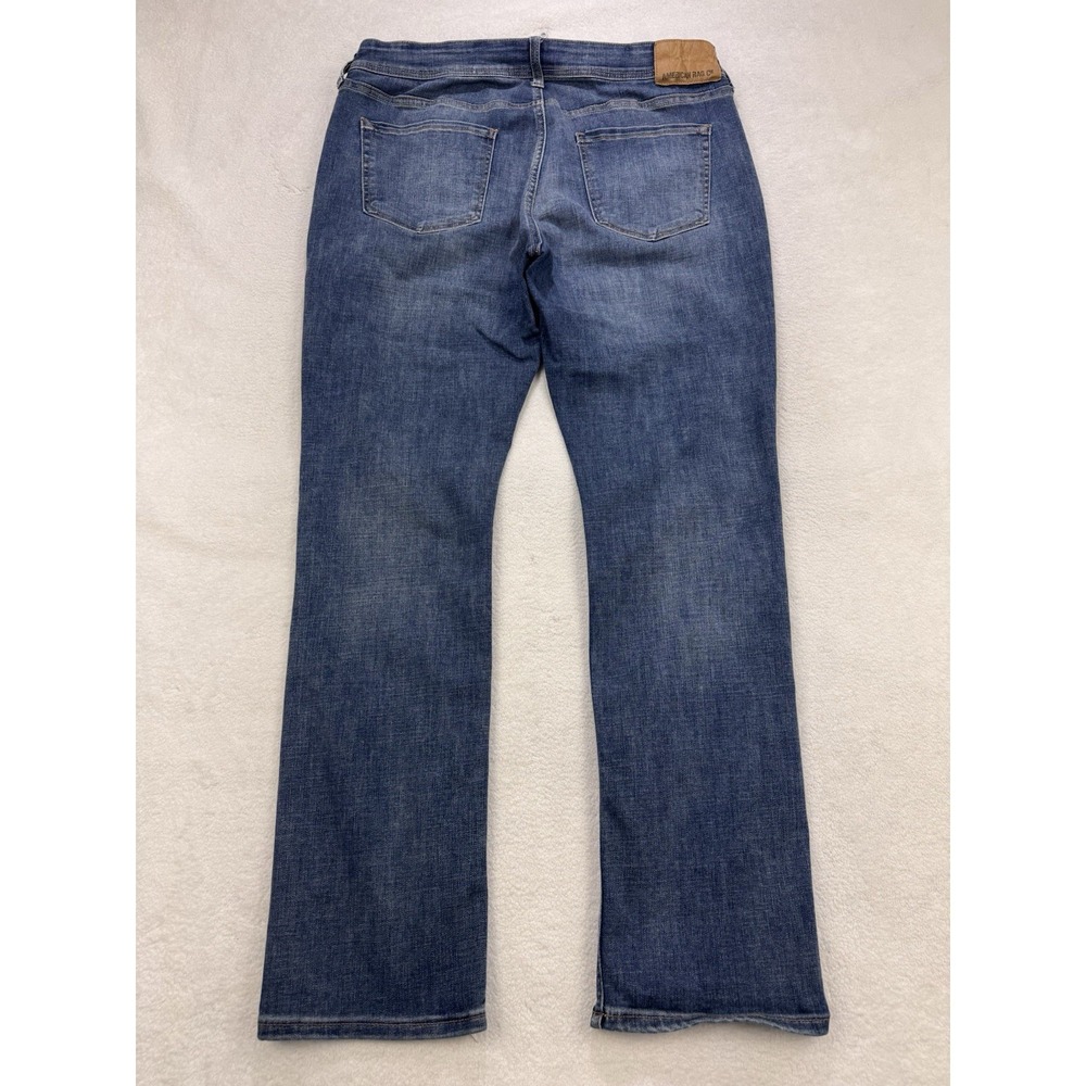 American Rag Cie Jeans Men 34x32 Blue EZ Flex Straight Slim Whiskered Denim - Picture 4 of 9